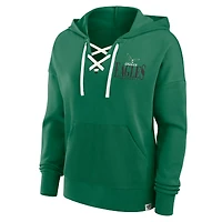 Women's Fanatics Kelly Green Philadelphia Eagles Blitz Left Pullover Hoodie