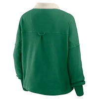 T-shirt thermique surdimensionné à manches longues pour femme Fanatics Kelly Green Philadelphia Eagles
