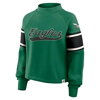 Pull surdimensionné à col montant Fanatics Kelly Green des Philadelphia Eagles pour femme