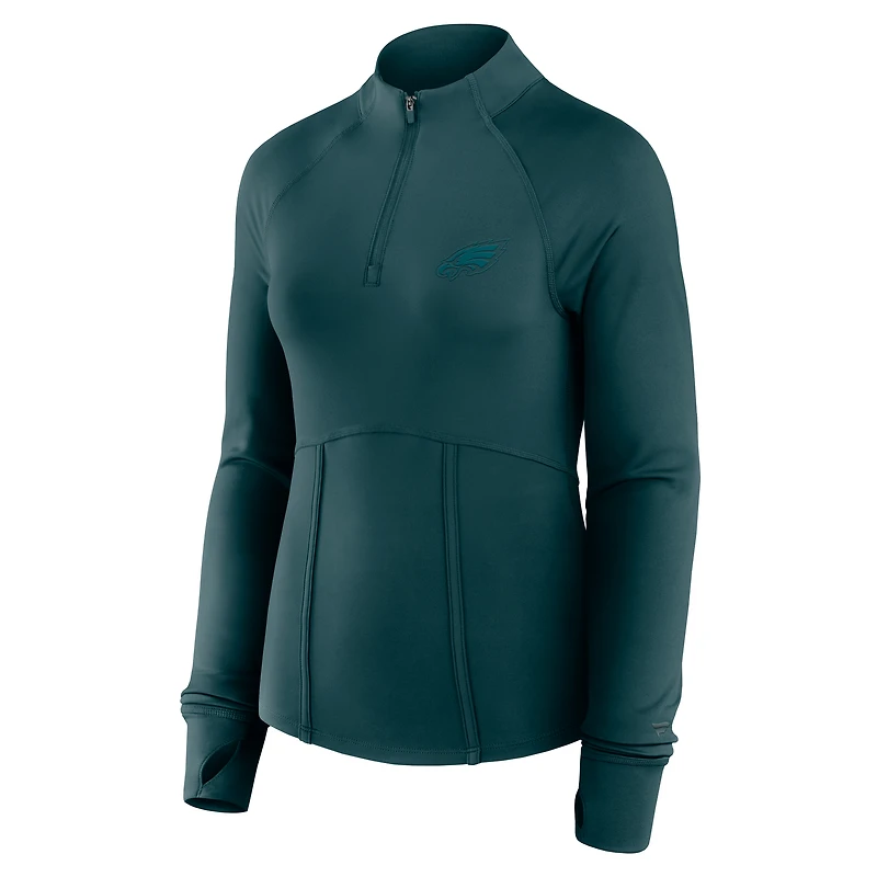 Veste zippée quart de tour Fanatics Midnight Green Philadelphia Eagles Elements pour femme