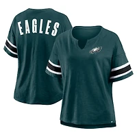 T-shirt Fanatics pour femmes, vert nuit, Philadelphia Eagles Redzone Curl Route