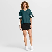 T-shirt Fanatics pour femmes, vert nuit, Philadelphia Eagles Redzone Curl Route
