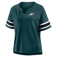 T-shirt Fanatics pour femmes, vert nuit, Philadelphia Eagles Redzone Curl Route