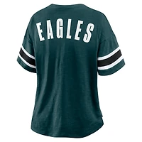 T-shirt Fanatics pour femme, vert nuit, Philadelphia Eagles Redzone Curl Route