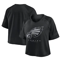 Maillot surdimensionné à col en V et raglan pour femme Fanatics Philadelphia Eagles, noir tendance