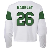 Women's Fanatics Saquon Barkley Ash Philadelphia Eagles Plus Name & Number T-Shirt