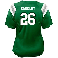 Women's Fanatics Saquon Barkley Kelly Green Philadelphia Eagles Plus Name & Number Raglan Lace V-Neck T-Shirt