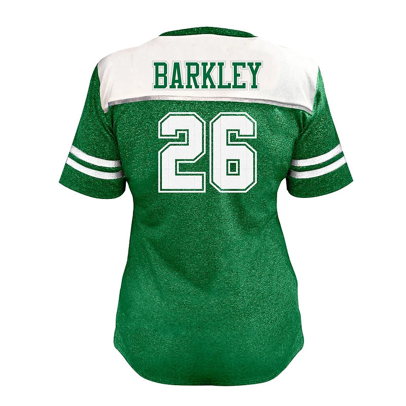 Women's Fanatics Saquon Barkley White Philadelphia Eagles Plus Bling V-Neck T-Shirt