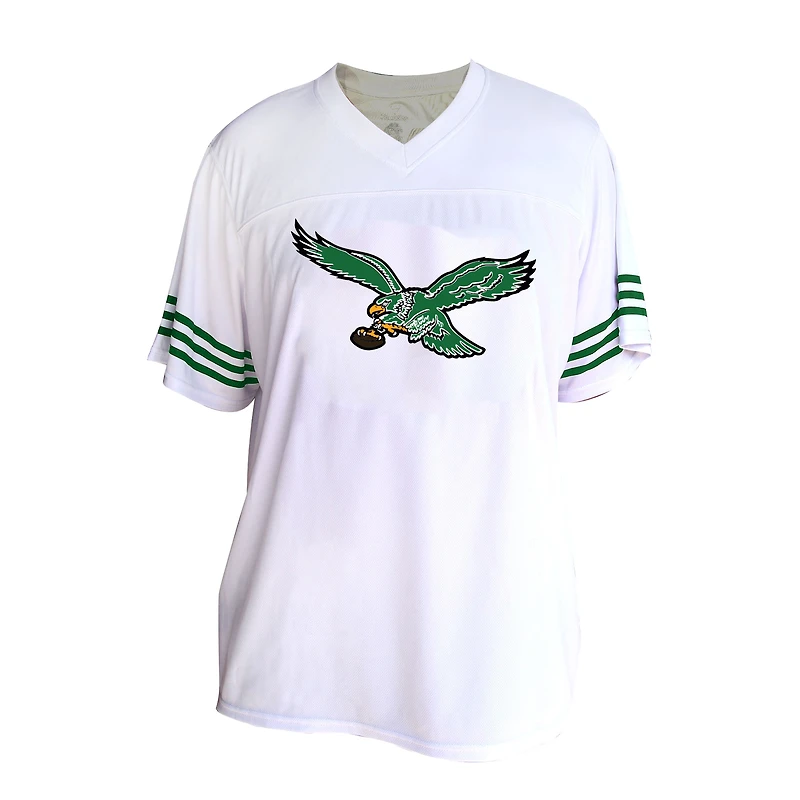 Maillot tendance grande taille blanc des Philadelphia Eagles pour femmes Fanatics Saquon Barkley