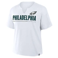 T-shirt boxy blanc flammé Redzone des Philadelphia Eagles pour femme