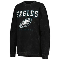 Women's G-III 4Her by Carl Banks Black Philadelphia Eagles Comfy Cord Pullover Sweatshirt