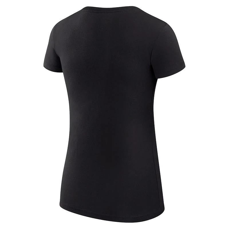 T-shirt léger à imprimé animalier G-III 4Her par Carl Banks pour femme, coupe ultra-ajustée, motif cœur, Philadelphia Eagles
