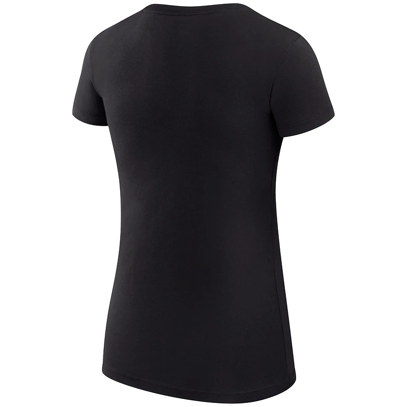 T-shirt à col rond léger et coupe ultra-ajustée pour femme G-III 4Her par Carl Banks, motif Philadelphia Eagles, noir, City Team