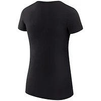 T-shirt à col rond léger et coupe ultra-ajustée pour femme G-III 4Her par Carl Banks, motif Philadelphia Eagles, noir, City Team