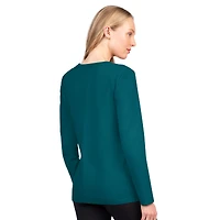 T-shirt à manches longues G-III 4Her pour femme par Carl Banks, vert nuit, Philadelphia Eagles, Best Play