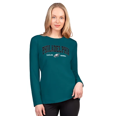Women's G-III 4Her by Carl Banks  Midnight Green Philadelphia Eagles Best Play Long Sleeve T-Shirt