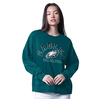 Sweat-shirt surdimensionné G-III 4Her pour femme par Carl Banks, vert nuit, motif Philadelphia Eagles