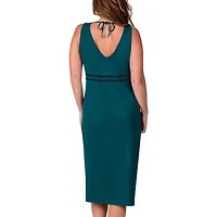 Robe longue à encolure en V pour femme G-III 4Her by Carl Banks Midnight Green Philadelphia Eagles