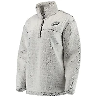 Veste grise à enfiler en sherpa des Eagles de Philadelphie pour femme