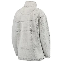 Veste grise à enfiler en sherpa des Eagles de Philadelphie pour femme