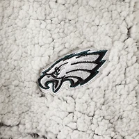 Women's Gray Philadelphia Eagles Sherpa Quarter-Zip Pullover Jacket