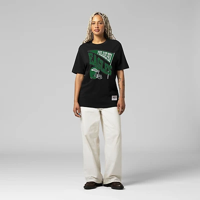 T-shirt noir dynamique pour femme Mitchell & Ness, motif petit ami des Philadelphia Eagles