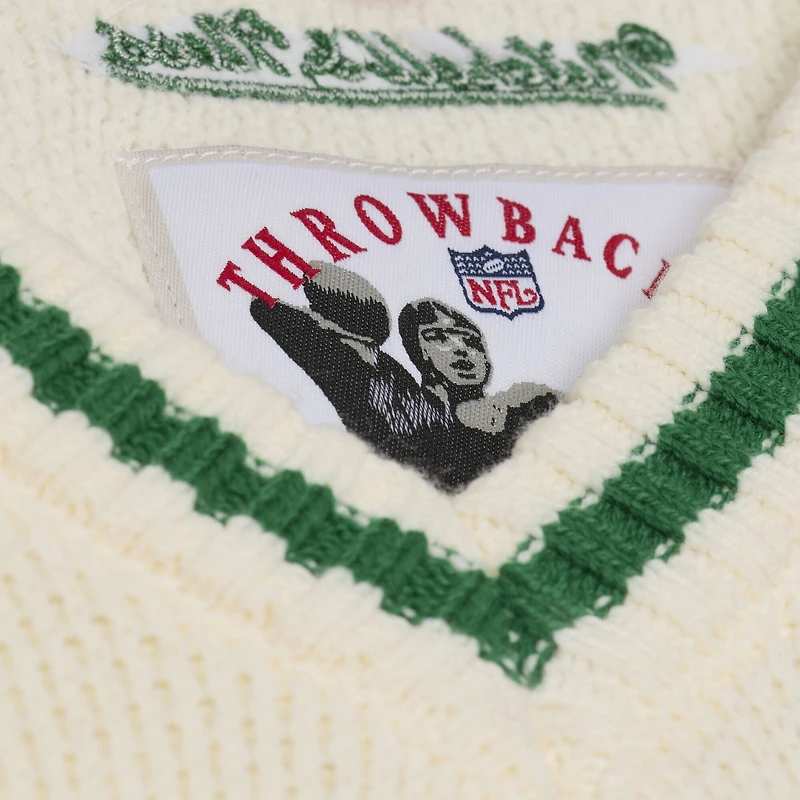 Gilet sans manches Mitchell & Ness crème Philadelphia Eagles Retro Roots pour femme