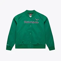 Veste en satin vert Kelly pour femme Mitchell & Ness Philadelphia Eagles