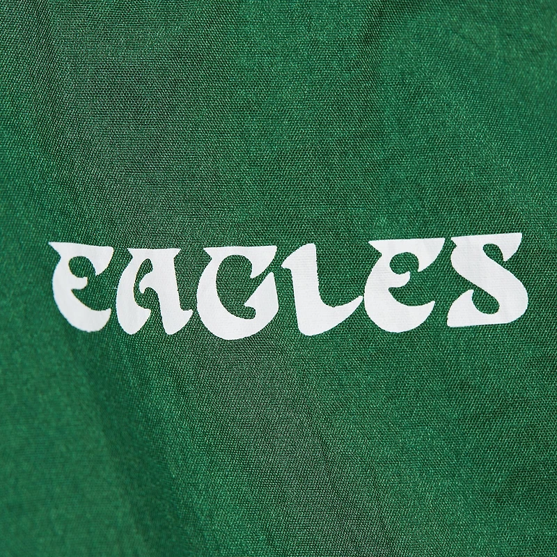Veste courte entièrement zippée en nylon vert nuit pour femme des Philadelphia Eagles de Mitchell & Ness