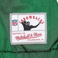 Veste courte entièrement zippée en nylon vert nuit pour femme des Philadelphia Eagles de Mitchell & Ness