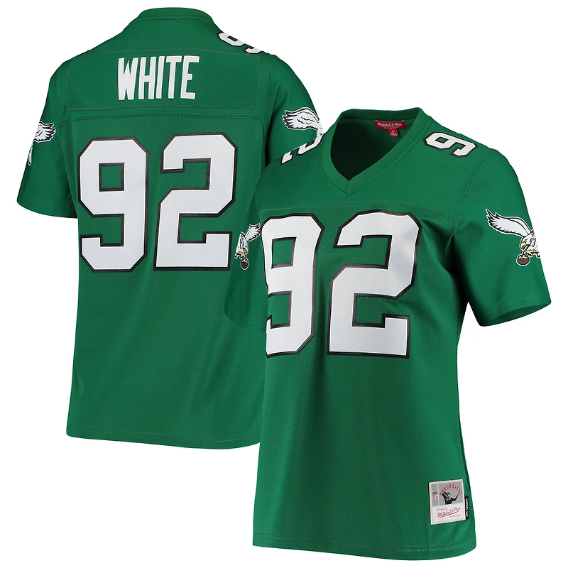 Maillot réplique Mitchell & Ness Reggie White Kelly Green Philadelphia Eagles 1990 Legacy pour femme