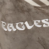 Women's Mitchell & Ness  Tan Philadelphia Eagles Full-Snap Varsity Jacket