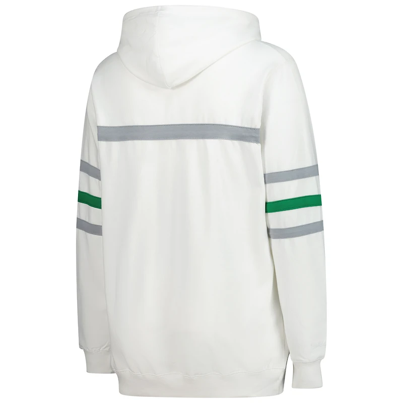 Sweat à capuche rétro Mitchell & Ness blanc grande taille pour femme, entraîneur-chef des Eagles de Philadelphie