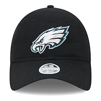 Women's New Era Black Philadelphia Eagles Main Core Classic 2.0 9TWENTY Adjustable Hat