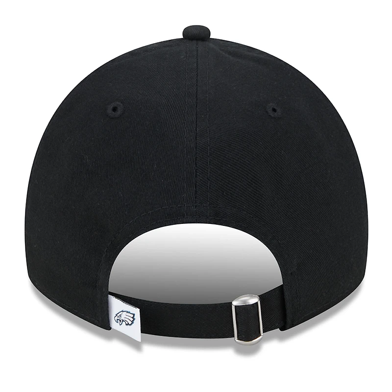 Women's New Era Black Philadelphia Eagles Main Core Classic 2.0 9TWENTY Adjustable Hat
