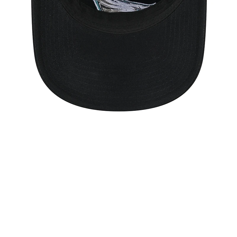 Women's New Era Black Philadelphia Eagles Main Core Classic 2.0 9TWENTY Adjustable Hat