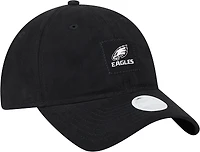 Women's New Era Black Philadelphia Eagles Suede Patch 9TWENTY Adjustable Hat