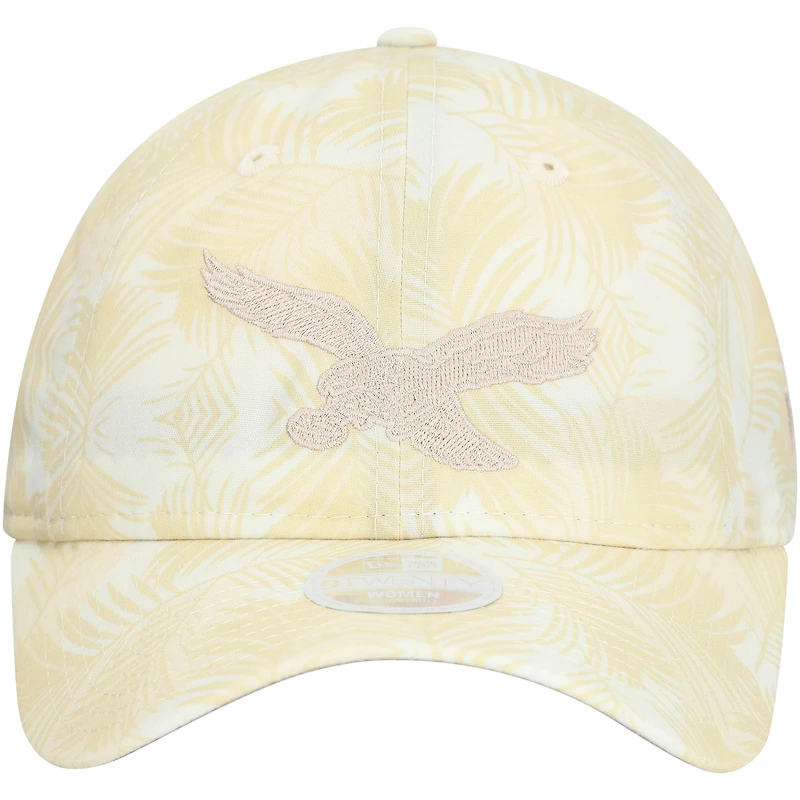 Women's New Era Cream Philadelphia Eagles Frond 9TWENTY Adjustable Hat