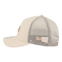 Women's New Era  Cream Philadelphia Eagles Tonal Patch M-Crown A-Frame 9FORTY Trucker Adjustable Hat
