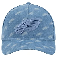 Women's New Era  Denim Philadelphia Eagles A-Frame 9FORTY Adjustable Hat