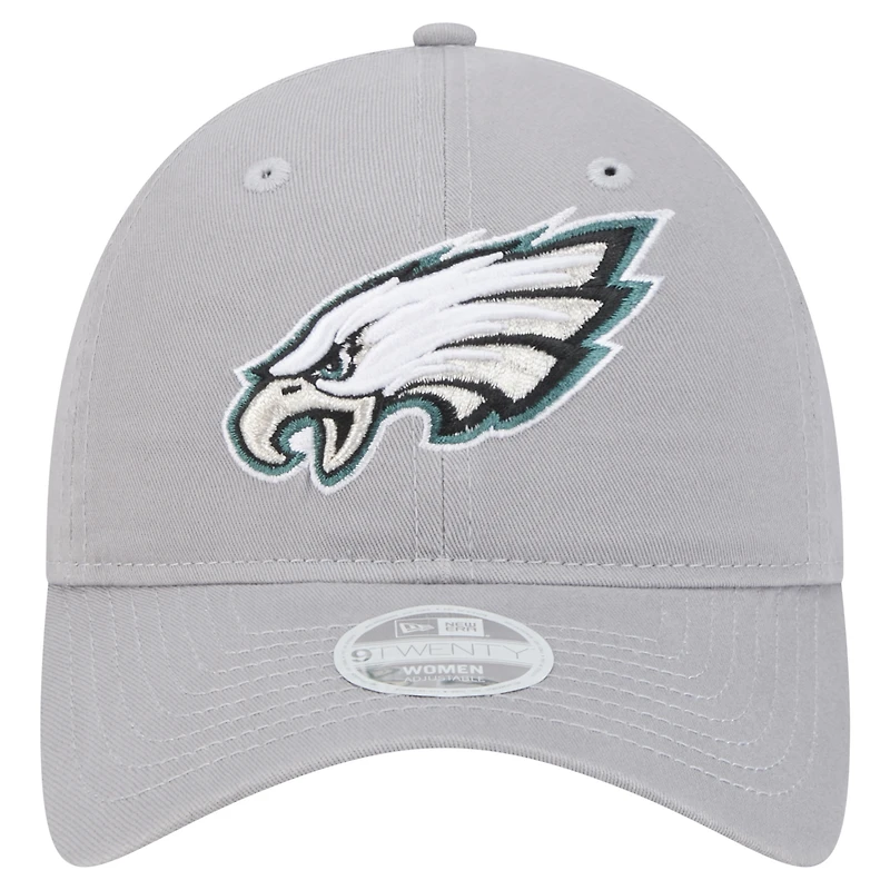 Casquette ajustable New Era Main 9TWENTY pour femme Philadelphia Eagles grise