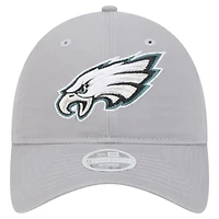 Casquette ajustable New Era Main 9TWENTY pour femme Philadelphia Eagles grise