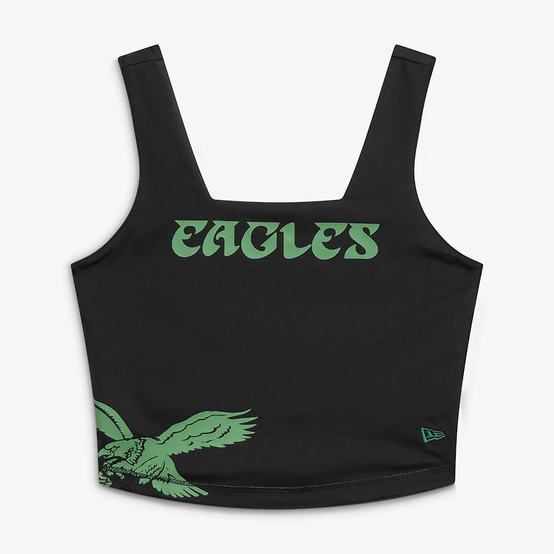 Débardeur court réversible New Era vert/noir Philadelphia Eagles pour femme