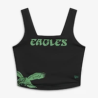 Débardeur court réversible New Era vert/noir Philadelphia Eagles pour femme