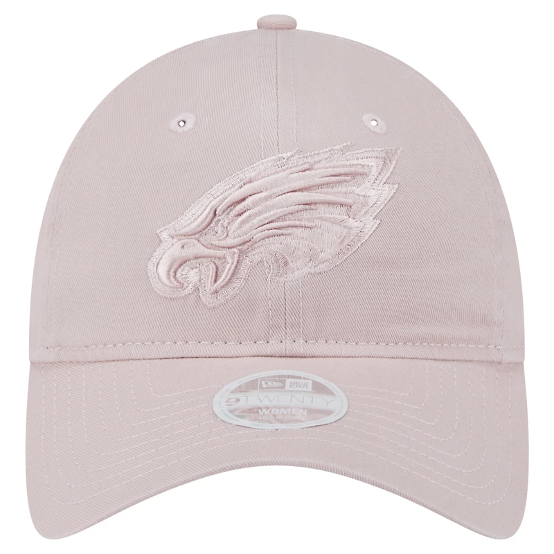 Casquette ajustable New Era Main 9TWENTY rose clair pour femme des Philadelphia Eagles