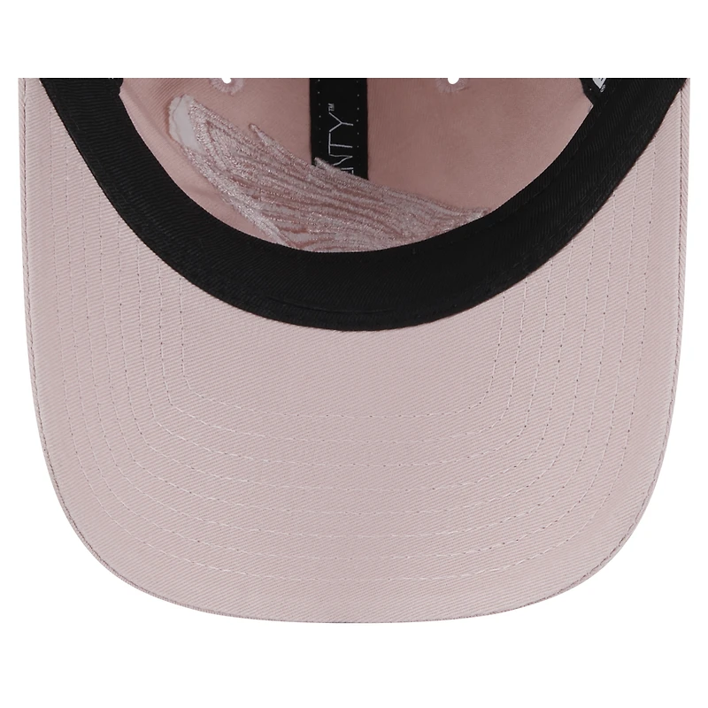 Casquette ajustable New Era Main 9TWENTY rose clair pour femme des Philadelphia Eagles