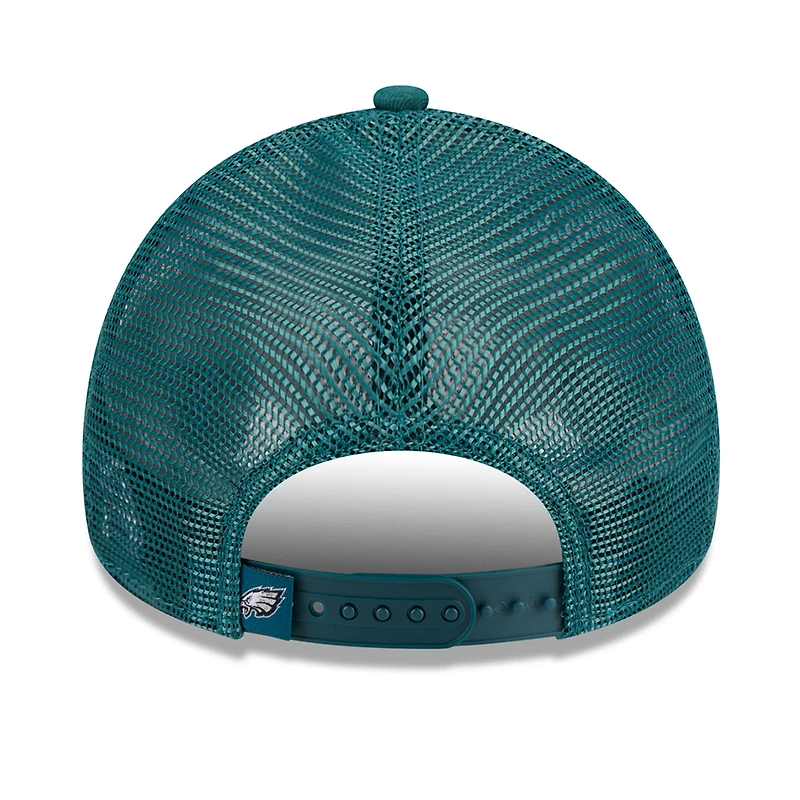 Casquette ajustable 9FORTY vert nuit des Philadelphia Eagles McGee Trucker New Era pour femme
