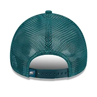 Casquette ajustable 9FORTY vert nuit des Philadelphia Eagles McGee Trucker New Era pour femme
