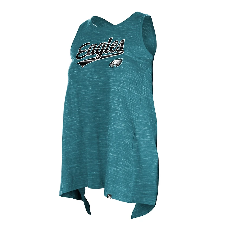 Women's New Era Midnight Green Philadelphia Eagles  Space Dye Active Tank Top