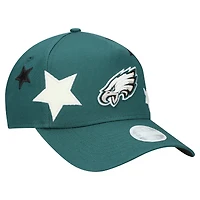 Women's New Era  Midnight Green Philadelphia Eagles  Stardom A-Frame 9FORTY Adjustable Hat